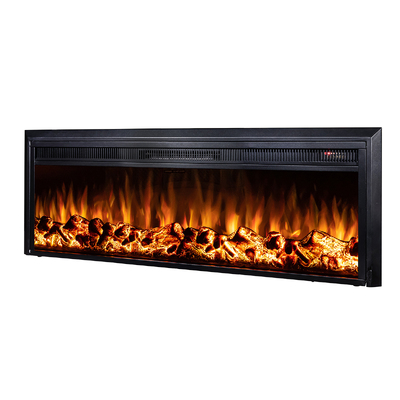 Șemineu electric incorporabil Tanzania Lux, 439x1359x180 mm, 1500W, 10 culori ale flăcărilor, Bluetooth, 5 niveluri ale intensității flăcărilor