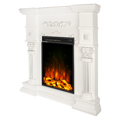 Corner electric fireplace Miraj & Miriam, 1050x1050x600 mm, 1500W, 2 heating levels, 5 flame brightness levels, Timer