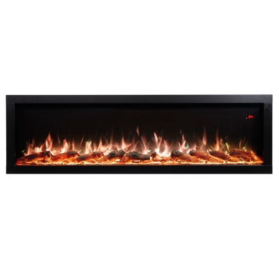 Haven 50 recessed and wall mounted electric fireplace, 460x1270x162 mm, 1500W, over 100 color combinations, Thermostat, Logs and crystals