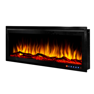Schubert 42 recessed and wall mounted electric fireplace, 448x1062x146 mm, 1500W, over 60 color combinations, Thermostat, Logs