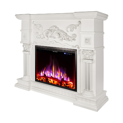 Electric fireplace Miraj mini & Tomas, 1050x1200x320 mm, 1500W, 50 color combinations, Thermostat, Logs and crystals