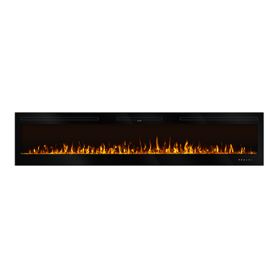 Șemineu electric de perete-incorporabil Fiji, 544x2540x140 mm, 1500W, 3 culori ale flăcărilor, 5 niveluri ale intensității flăcărilor, Bușteni