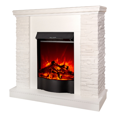 Electric fireplace Rock & Corsica, 903x980x300 mm, 1500W, 2 heating levels, 5 flame brightness levels, Power button