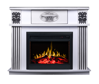 Electric fireplace Roma & Carmen, 1120x1388x385 mm, 1950W, 2 heating levels, 5 flame brightness levels, Timer