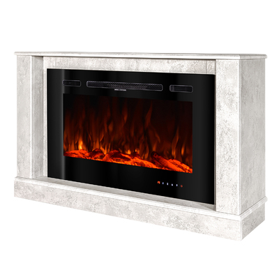 Electric fireplace Bernard mini lux & Adeli, 725x1215x300 mm, 1500W, 3 flame colors, 5 flame brightness levels, Logs