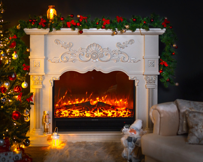 Electric fireplace Miraj & Maximus, 1250x1500x350 mm, 1500W, 3 flame colors, 5 flame brightness levels, Timer
