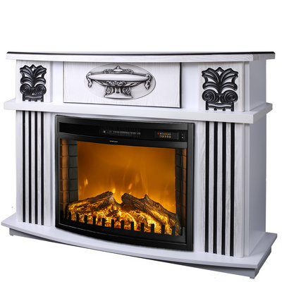Electric fireplace Roma mini & Zakynthos, 974x1200x318 mm, 1500W, 2 heating levels, 5 flame brightness levels, Timer