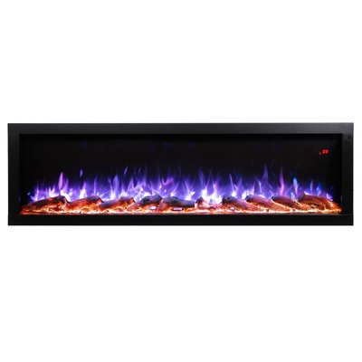 Haven 40 recessed and wall mounted electric fireplace, 460x1000x162 mm, 1500W, over 100 color combinations, Thermostat, Logs and crystals