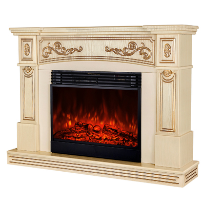 Electric fireplace Marmaris & Mirabella, 1000x1350x330 mm, 1950W, Crackling sounds, 5 flame brightness levels, Timer