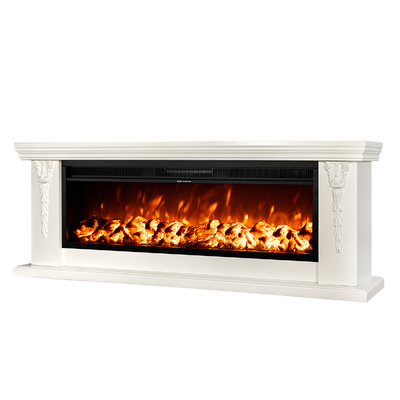 Electric fireplace Pandora & Tanzania, 600x1700x270 mm, 1500W, 2 heating levels, 5 flame brightness levels, Timer