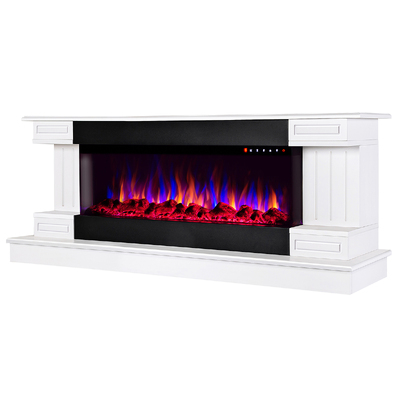 Electric fireplace Arizona mini & Dalas, 603mmx1470x430 mm, 1500W, 30 color combinations, Thermostat, Logs and crystals